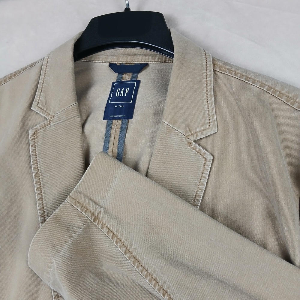 Gap XL Tall Mens Blazer Jacket Khaki 23x32 **Fits Large ** 46L